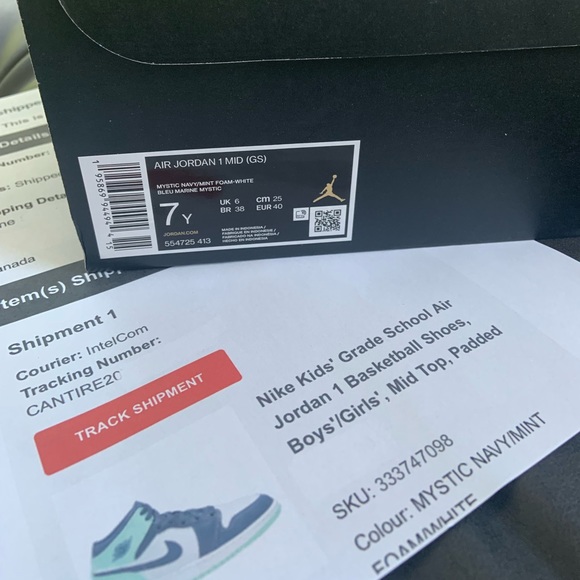 ⛔️ S O L D ⛔️ — Jordan 1 Mid MINT FOAM (GS) — 7Y - Picture 8 of 8